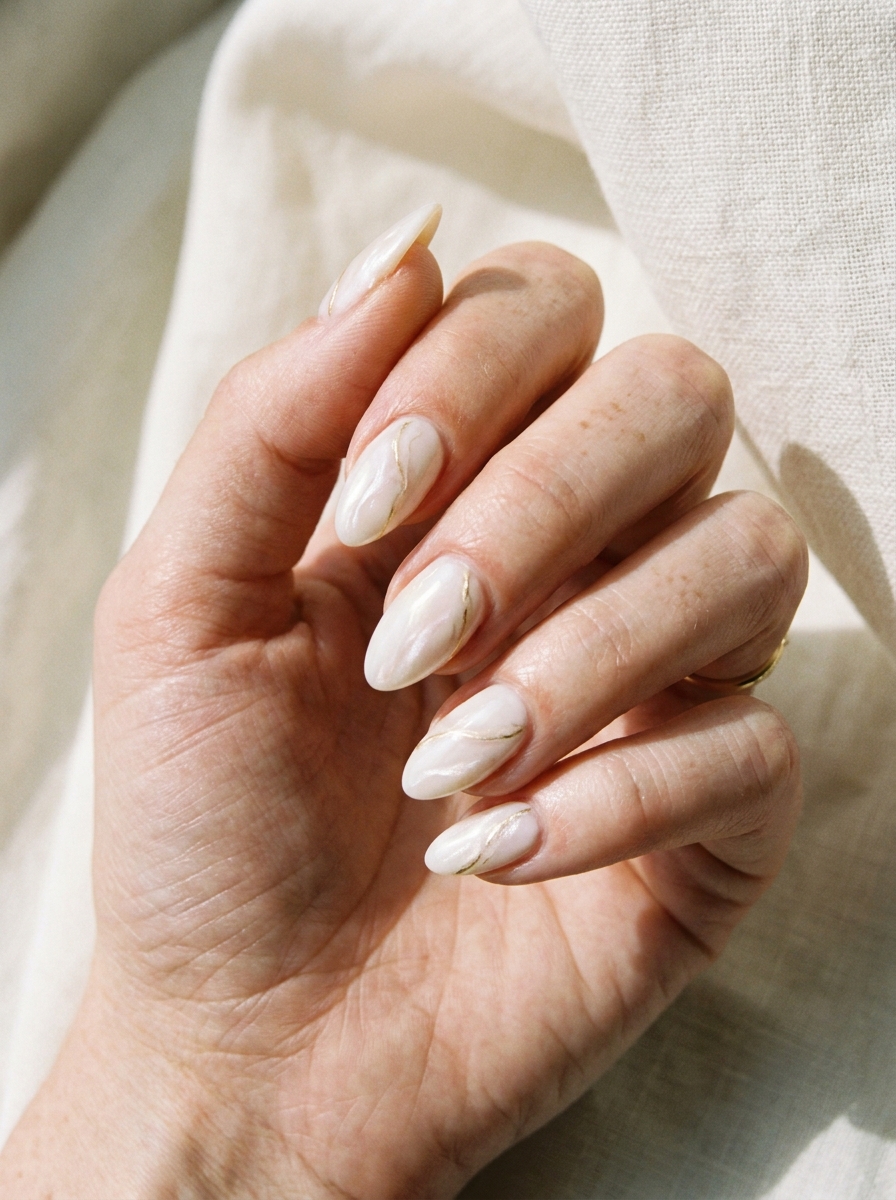 Clean White Almond Nails als Nägel Inspiration Sommer Schlicht Inspiration 2026